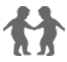 two toddlers holding hands